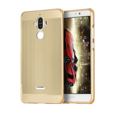 

Luxury Case for Huawei Mate 9 Aluminum BumperAcrylic Panel Back Glossy Business Cover for Huawei Mate 9