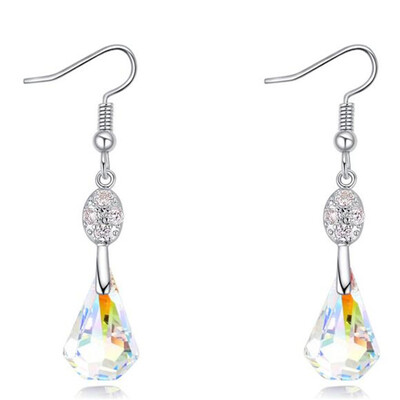

Water Drop Austrian Crystal Long Drop Earrings Jewelry For Women Hanging Earring High Quality Party Gift 25259