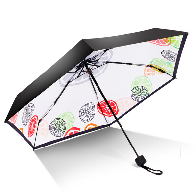 

iRain Umbnella Sunscreen Pocket Umbrella Ultra Light Umbrella Folding UV Umbrella Sunny Umbrella Parasol 5 Folding Umbrella Parasol Lemon White