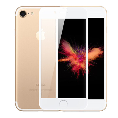 

3D Rewan Wally VALEA Apple 7 steel film iPhone 7 steel film 3D full-screen coated steel film HD mobile phone protective film white