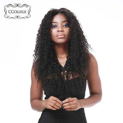 

CCollege Hair 360 Lace Frontal Wigs Curly 150% Density Human Hair Wigs Malaysian Hair Wigs With Baby Hair Natural Color