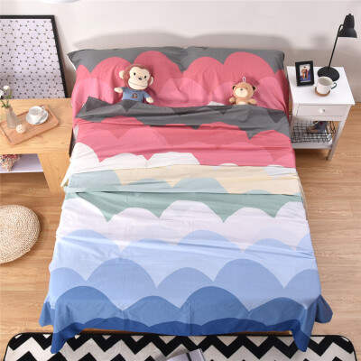 

Banzhini outdoor portable cotton sleeping bag dirty liner hotel travel cotton sanitary sheets quilt cover rainbow color single 8002280 mm