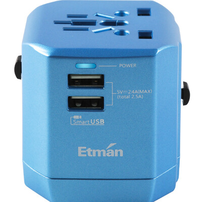 

Британский Терман (Etman) Dual USB конвертера штепсельной вилка за границей многонационального голубого озера универсального разъем конвертер Бали, Малайзия, Япония и США Британского стандарта немецкого стандарта европейского стандарт