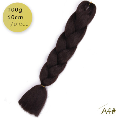 

AISI HAIR 100gpcs 24inch Kanekalon Jumbo Braids Hair Ombre Two Tone Colored Synthetic Hair for Dolls Crochet Hair