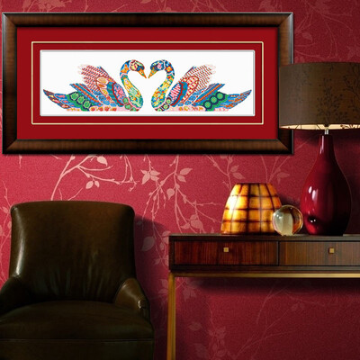 

embroider DIY DMC Cross stitchSets For Embroidery kits Swan lovers factory direct sale