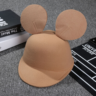 

Autumn and winter children's fashion mickey hat parent-child cap cape hat equestrian small hat