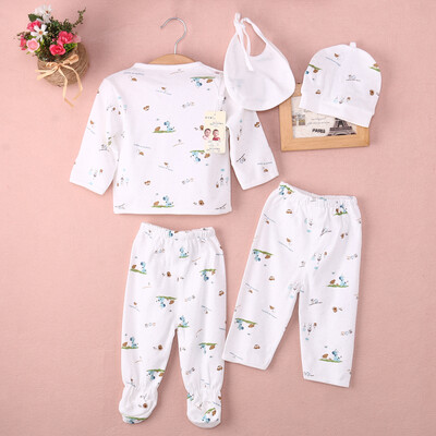 

5Pcs Newborn Baby Boys Girls Cotton Outfit T-Shirt+ Pant Infant Clothes Set 0-3M