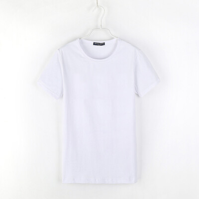 

Men's short sleeve cotton T-shirt round neck solid color male T-shirt as gift for men