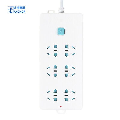 

Sea anchor 5 m power strip 6 hole position patch panel TV tow line refrigerator safety touch proof plug socket panel washing machine master switch power converter 606