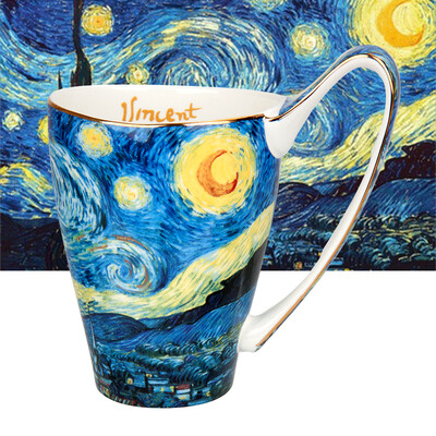 

Jingdong supermarket according to empire EDO painted ceramic cups large capacity mug personality creative bone porcelain cup TH6111 sunflower