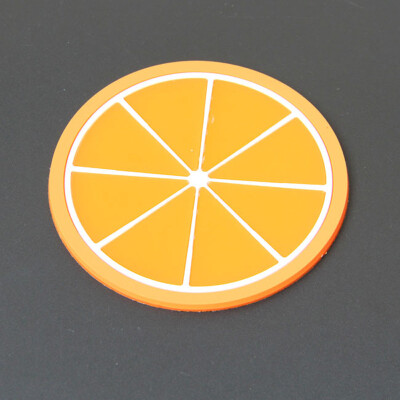 

Kitchen Home Living Jelly Color Fruit Shape Coasters Silicone Cup Mats Creative Anti - skid Insulation Mat Coasters