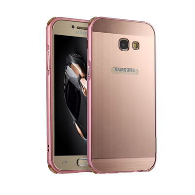

Роскошный чехол для Samsung Galaxy A3 2017 Алюминиевый бампер + акриловая панель Назад Глянцевая обложка для Samsung A320