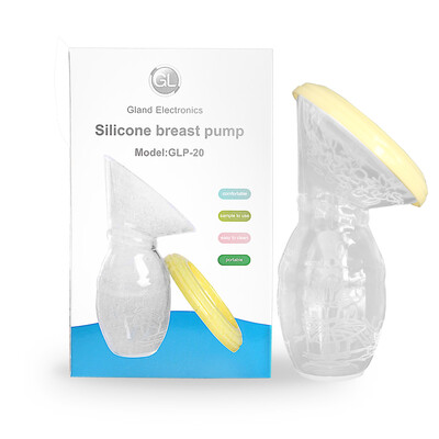 

GLAND Silicone Manual Breast Pump Breastfeeding Milk Saver Suction All-In-1 Lid BPA Free & 100 Food Grade Silicone
