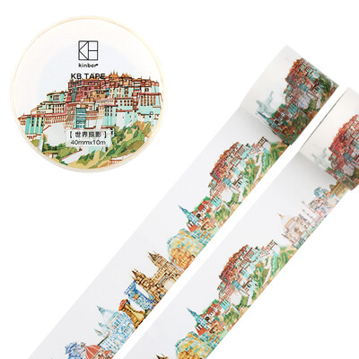 

kinbor handbook and paper tape 40mm * 10m wide version of the construction book bill sticker world glimpse DTB64080