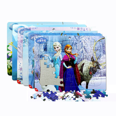 

Toy Box 40 Frozen принцесса головоломки образовательные игрушки Диснея для детей 3-6 лет (древние головоломки Министерства девушки Шесть) 15DF2918