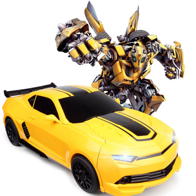 

Beauty-induced model (MZ) remote control car Hornet Ares charging box oversize induction deformation 5 generations King Kong car children boy toy car robot yellow