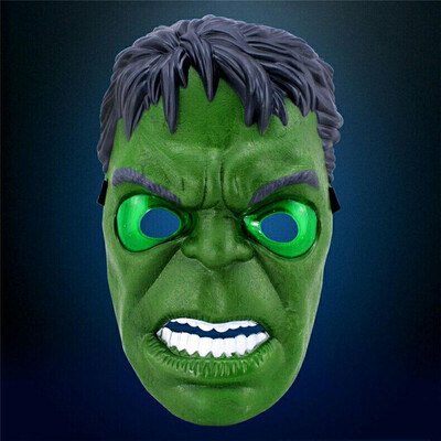 

LED Glowing Superhero Altman Mask Spiderman Iron Man Hulk Batman Party Cartoon Movie Mask For Children's Day Cosplay