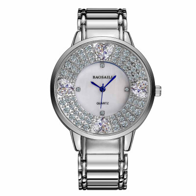 

BAOSAILI Imitation Diamond Gold Watch Women Luxury Watch Fashion Ladies Quartz Wristwatch Waterproof Dress Clock