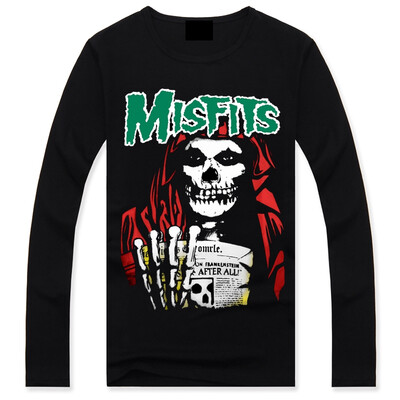 

Mens Black 3D Graphics Printed Rock Skull Pattern Long Sleeve T-Shirt Top Tee Shirt M-XXXLRed Skeleton