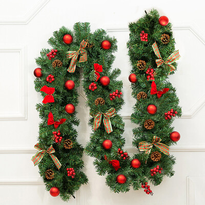 

Eva Love Christmas rattan 2.7 meters luxury encryption Christmas tree decorations with lights Christmas package pendant lattice kn