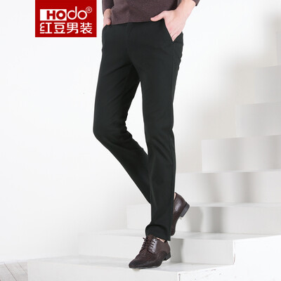 

Красные бобы Hodo Men's Casual Pants Мужские мужские трусы Slim Cotton Blended Casual Pants G4 32