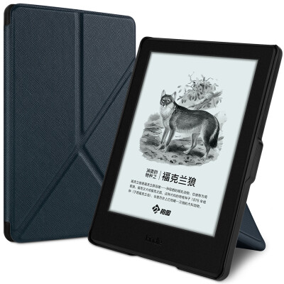 

Керамика подходит Kindle 558 версия защитного покрытия / оболочки новый Kindle электронная книга спящий кожаный рукав складной кронштейн серии синий