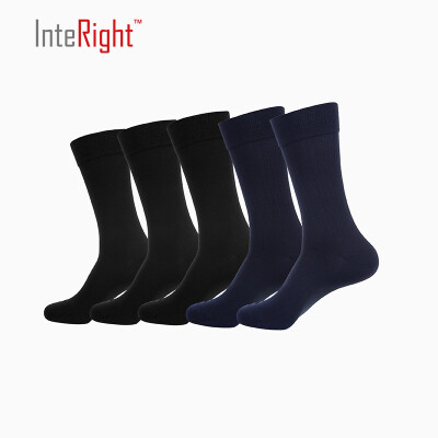 

INTERIGHT pumping the United States cotton business socks 5 pairs of mixed color uniform