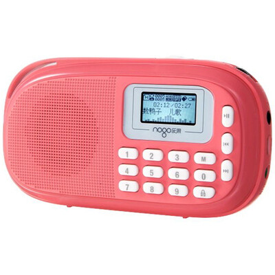 

Dimethoate nogo Q15 little feet learning radio card speaker singing machine karaoke machines Morning walks MP3 mini stereo cute pink