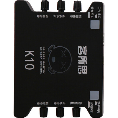 

Off мысли USB внешней звуковой карты (сетевая карта песня K / K10 Black / записи председательствовал додж крикнуть Май / ручка легко настроить эффект / отладка пакетов)
