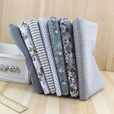 

7pcs 50 см x47cm-50cm простой тонкий лоскутное хлопка ткань цветочные серии одеяло обаяние четверти добби связке шитья
