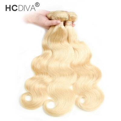 

New Arrival HCDIVA Hair Pure Color 613 Brazilian Virgin Body Wave Hair 3 Pcs / Lot Human Hair Wave Extensions 10"-24