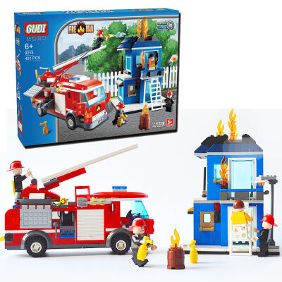 

Xinle new Goody building blocks fire series GD9215 fire rescue children's building blocks toys boy assembling toys puzzle assembling building blocks