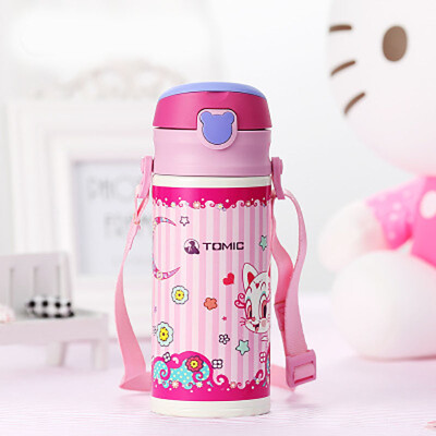 

Children insulation cups male and female straws baby kettle leak - proof portable straight water cup cartoon student cup