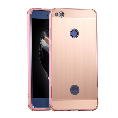 

Luxury Case for Huawei P8 Lite Aluminum BumperAcrylic Panel Back Glossy Business Cover for Huawei P8 Lite