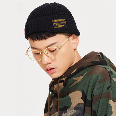 

Yinmi inmix glasses frame female fashion round frame glasses female tide selection full metal glasses frame can be equipped with myopia gold AAGCJF696