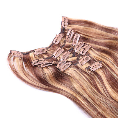 

2017 Iueenly hair NEW product Brazilian straight clip in hair 8A unprocessed human clip in hair 7pcsset100g