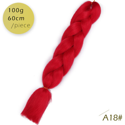 

AISI HAIR 100gpcs 24inch Kanekalon Jumbo Braids Hair Ombre Two Tone Colored Synthetic Hair for Dolls Crochet Hair