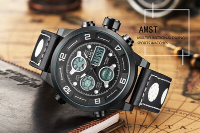 

Fashion Luxury Top Brand Men Waterproof Military Sports Watches Mens Quartz Analog Leather Wrist Watch