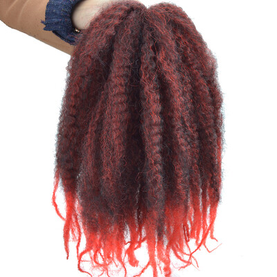 

Chorliss Ombre Color Synthetic Crochet Braiding Hair Kinky Twist Braids Hair Extension 8pcs/lot