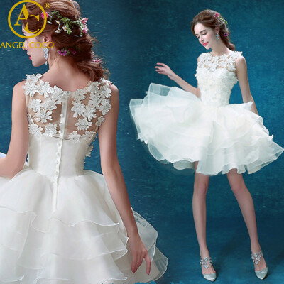 

Short Wedding Dresses White Gown Lace Bridal Dress Sexy Princess Brides Dress Engagement Plus Size Vestido De Noiva Casamento