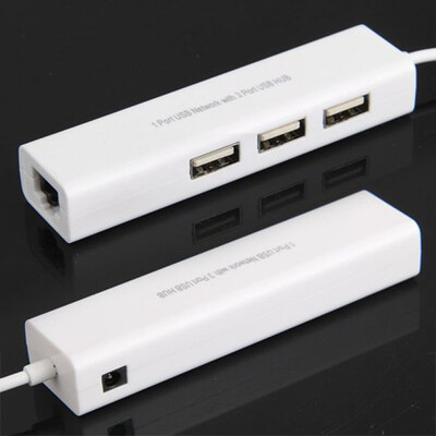 

SHENSEE® USB к RJ45 локальной сети Ethernet Сетевой кабель+3-портовый концентратор для Win 7 8 XP с