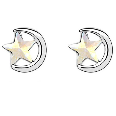 

Austrian Crystal Jewelry Moon Star Earrings For Women Korea Trendy Accessories Stud Earrings Anniversary Gift 14504