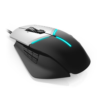 

Alien Alienware Elite version AW958 gaming mouse AlienFX lighting effect 12000DPI-5 file Feimin set 13 programmable buttons black silver