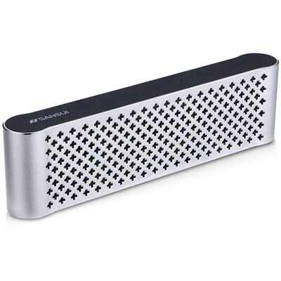 

Landscape SANSUI T17 Wireless Bluetooth Speaker Mobile Card Portable Mini Small Audio Subwoofer Storm Silver