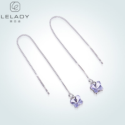 

Lelady Crystal earring Long ears line Tassel Austrian crystal earring S925 silver