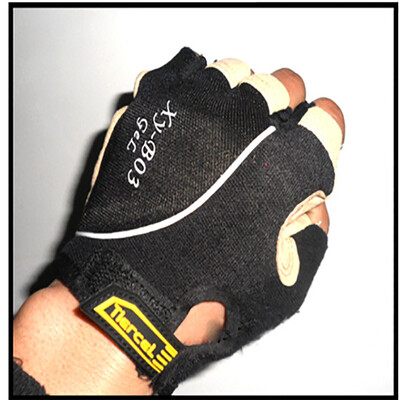 

Bicycle Gloves Riding Outdoor Sports Semiscrew Gloves Non-slip Leather Multicolor Optional