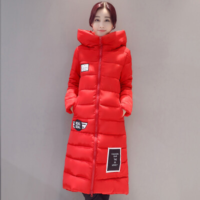 

Winter cotton clothes Ladies long coat Coat Women 's Cotton Academy Cotton jacket over knee Korean version of the shirt