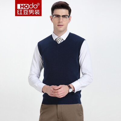 

Red bean Hodo men's sweater men's fashion Slim V-neck men's wool vest S1 gray 185 / 100A