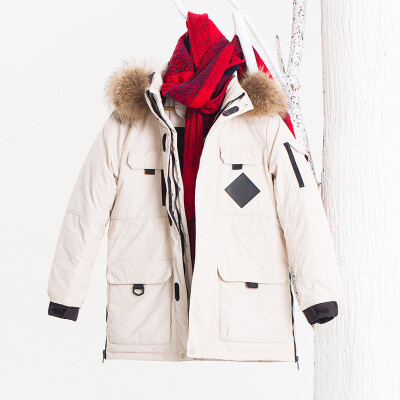

2017 autumn and winter new outdoor down jacket lady coat wind thick thick collar collar down jacket