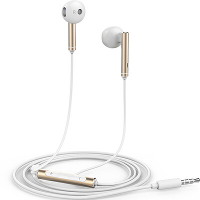 

HUAWEI AM116 Original Three-Wire Remote Control With Wheat Half Ear Headphones Gold